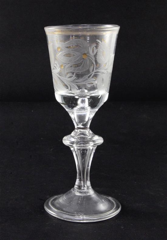 A Continental parcel gilt goblet, 18th century, 17.5cm